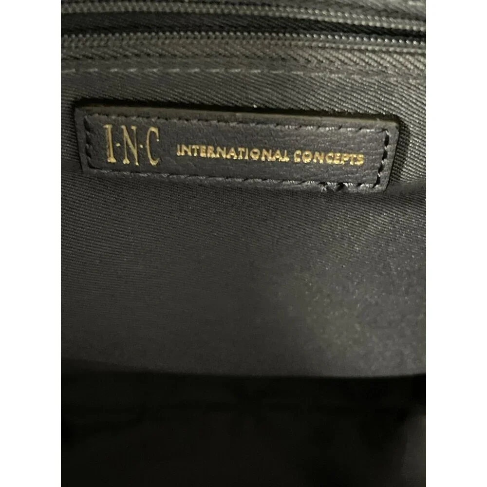 Inc International Concepts Navy Faux Leather Tote Bag New